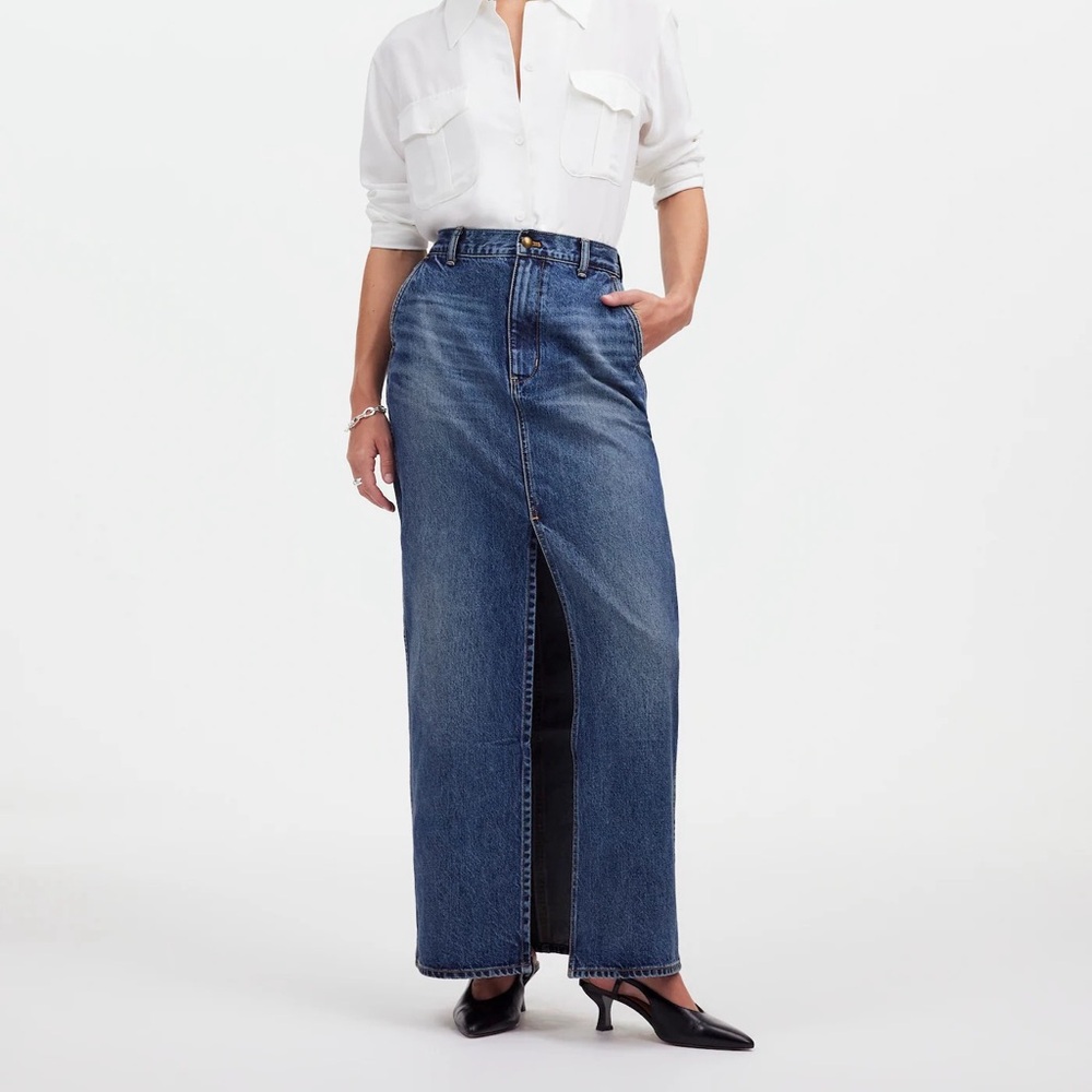 Alexa Chung X Madewell Denim Maxi Skirt